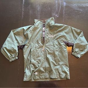 Vintage Michigan State Small Windbreaker Green Short